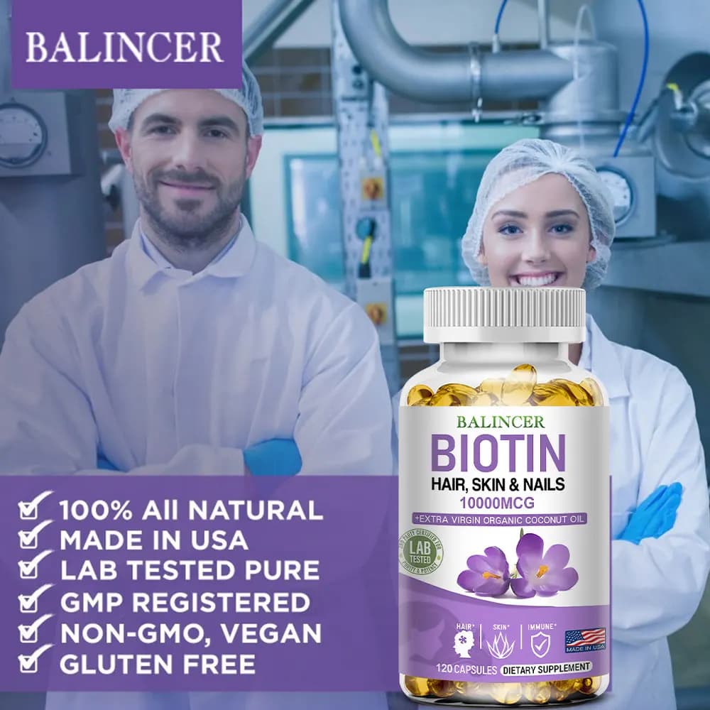 Balincer biotin softgels with coconut oil — image 5