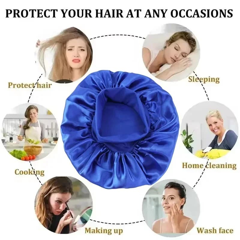 soft silk satin lined hair bonnet — image 4