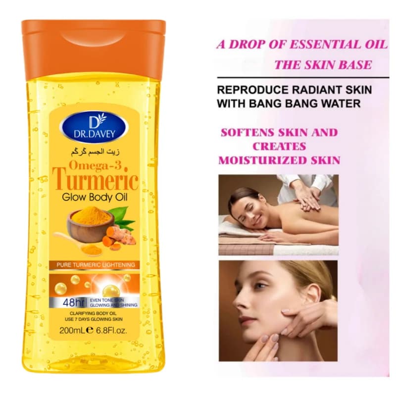 Turmeric and omega‑3 glow body oil bottle — image 5