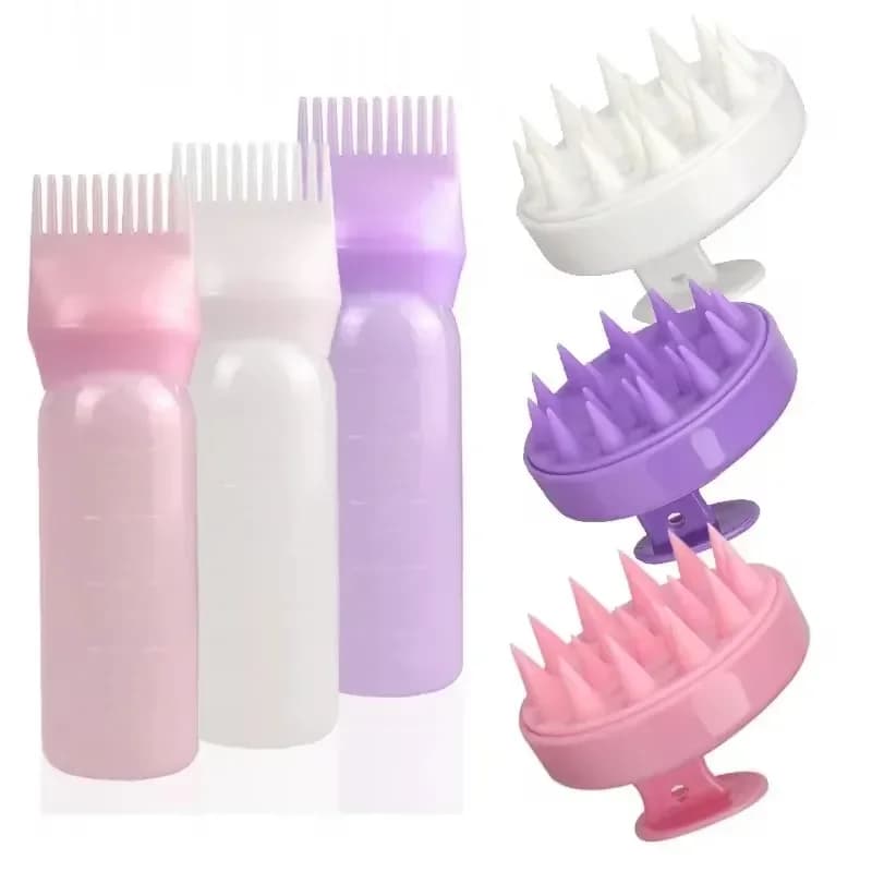 silicone scalp massage shampoo brush — image 1