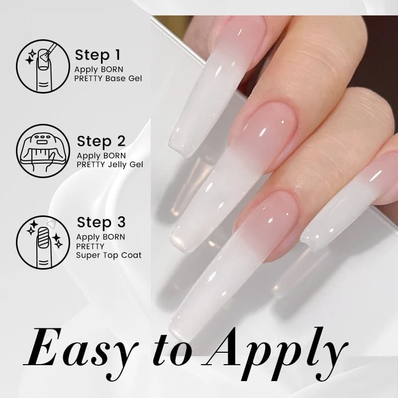milky jelly white gel nail polish bottle — image 6