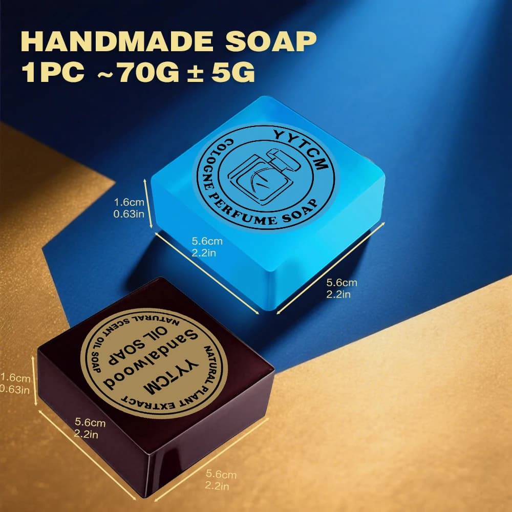 handmade sandalwood cologne soap bar — image 4