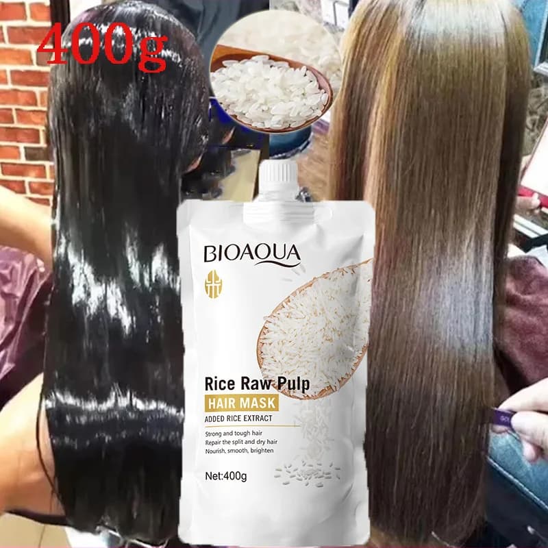 rice keratin hair mask tube — image 1