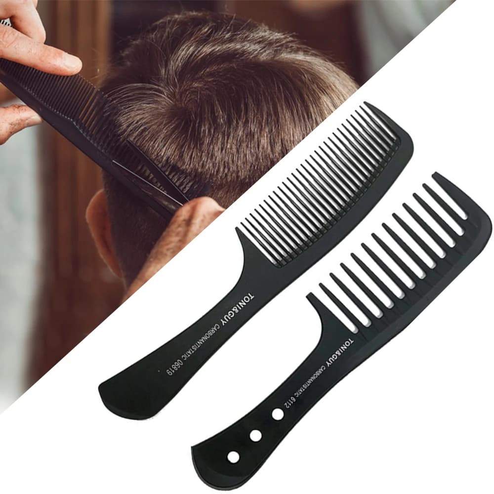 black flattop wide-tooth hair cutting comb — image 5