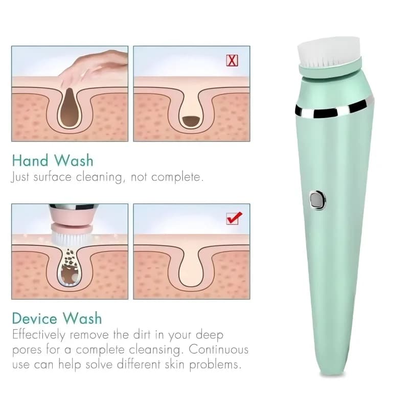waterproof 4-in-1 electric facial cleansing brush — image 3