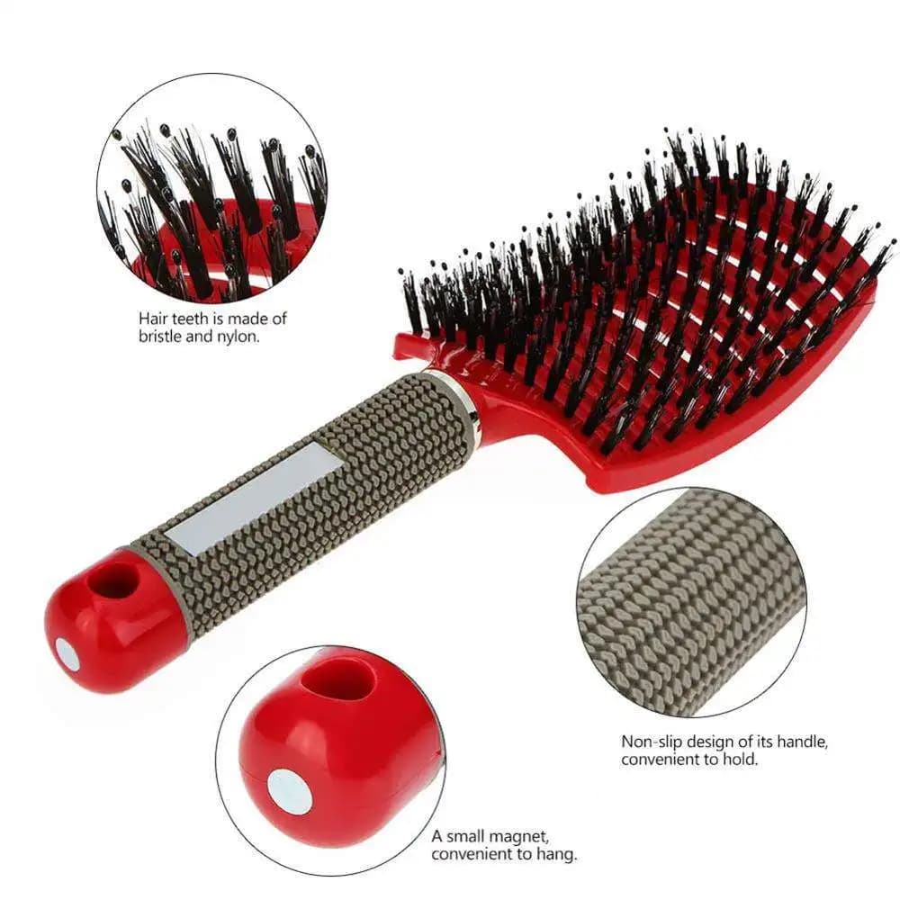 detangling hair brush with bristle and nylon — image 5