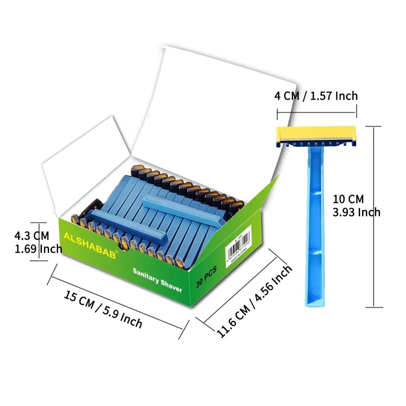 Box of 30 disposable women's razors with comb head — image 5
