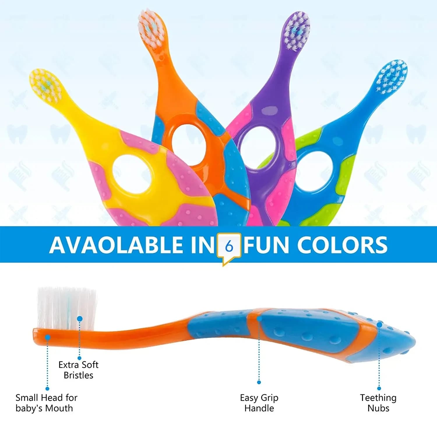 soft-bristle BPA-free toothbrush for toddlers — image 2