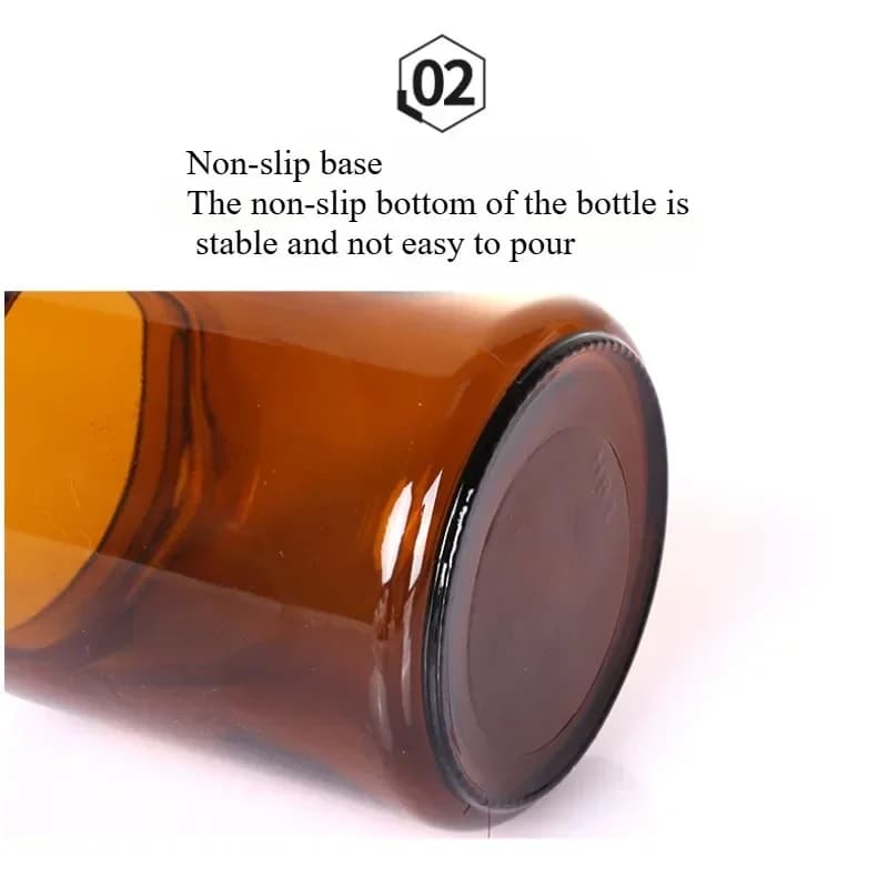 refillable glass bottle for dark tan cream — image 4