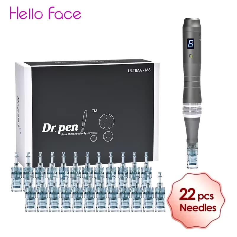 Dr Pen Ultima M8 Microneedling Pen with 22‑Cartridge Wireless Kit, 0.25 mm