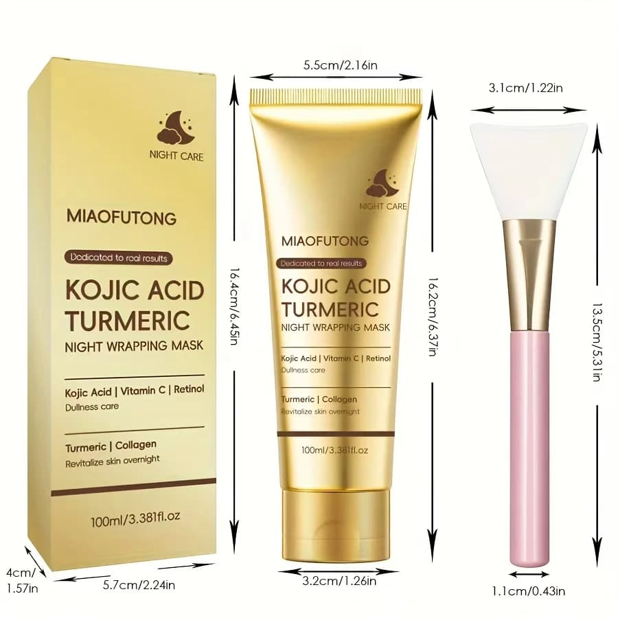peel-off overnight mask tube with kojic acid and turmeric — image 7