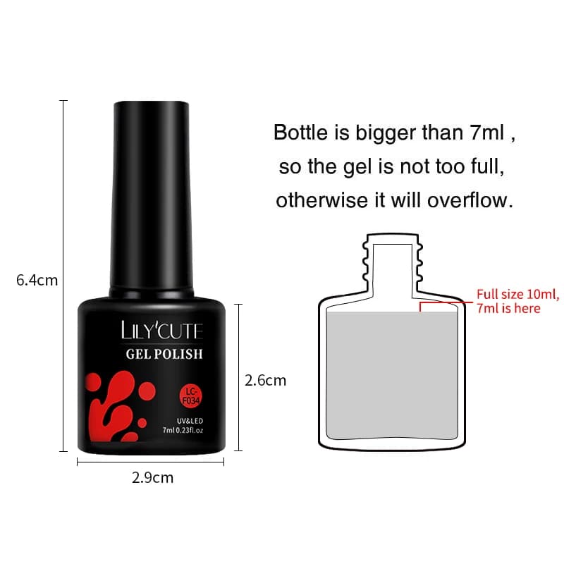LILYCUTE 129 Colors 7ML Nail Gel Polish Nail Supplies Vernis — image 6