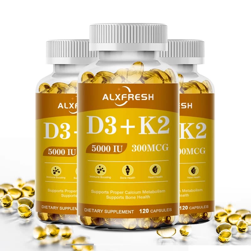 Vitamin D3 and K2 capsules bottle — image 7