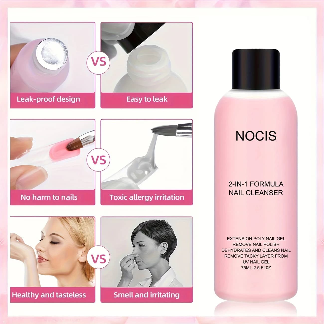 bottle of 2-in-1 gel cleanser and polish remover — image 3