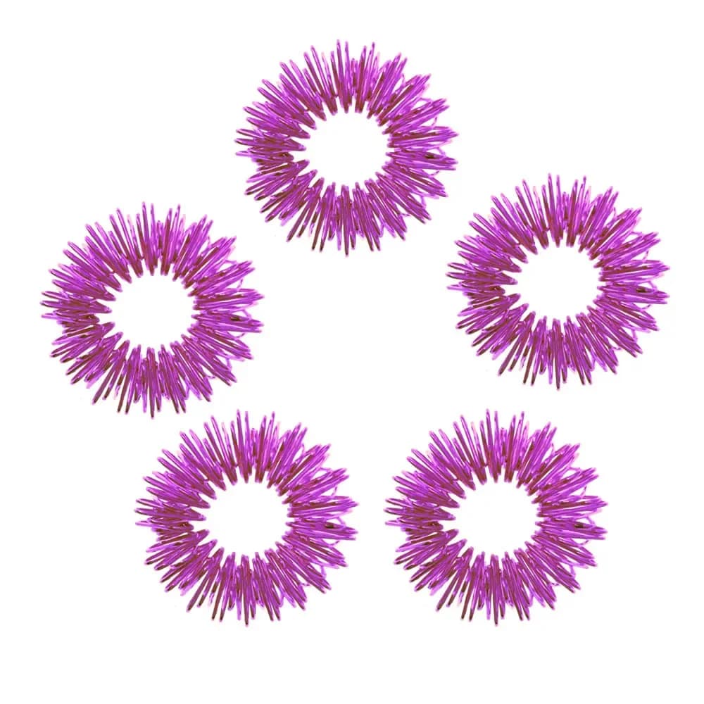 spiky acupressure finger rings set — image 7