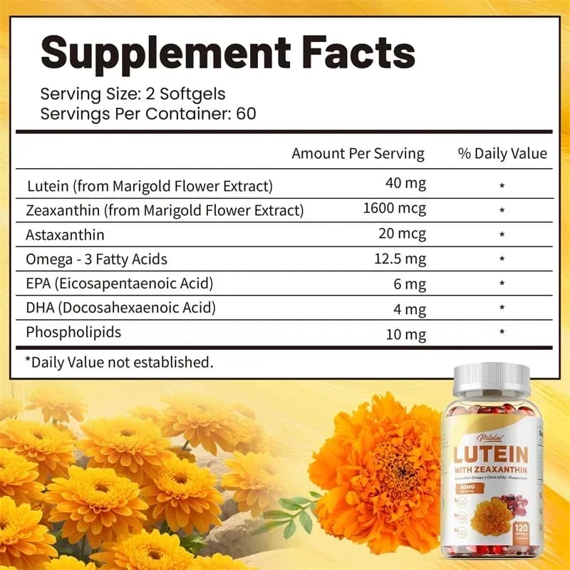 bottle of lutein and zeaxanthin capsules — image 2