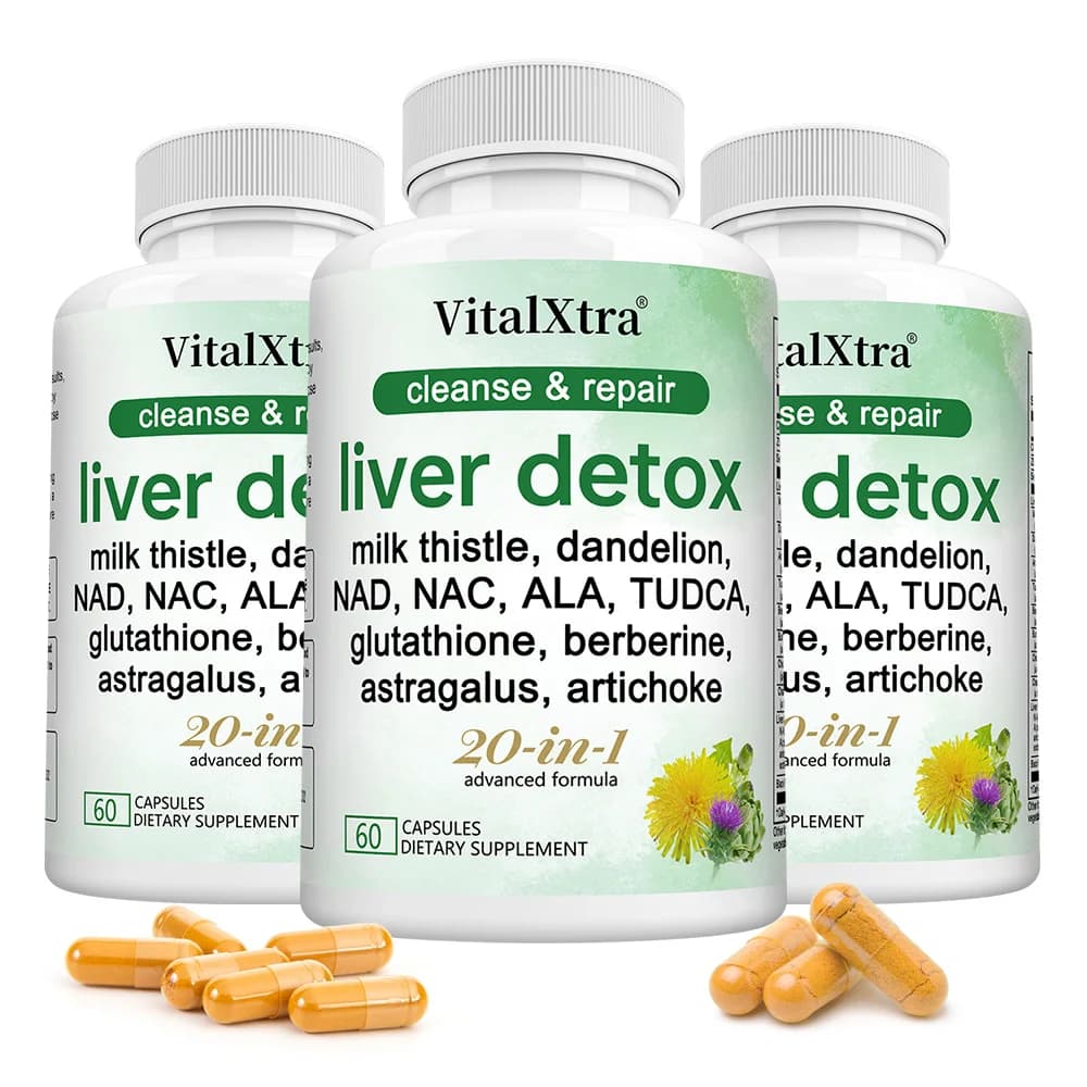 bottles of liver support capsules with milk thistle — image 7