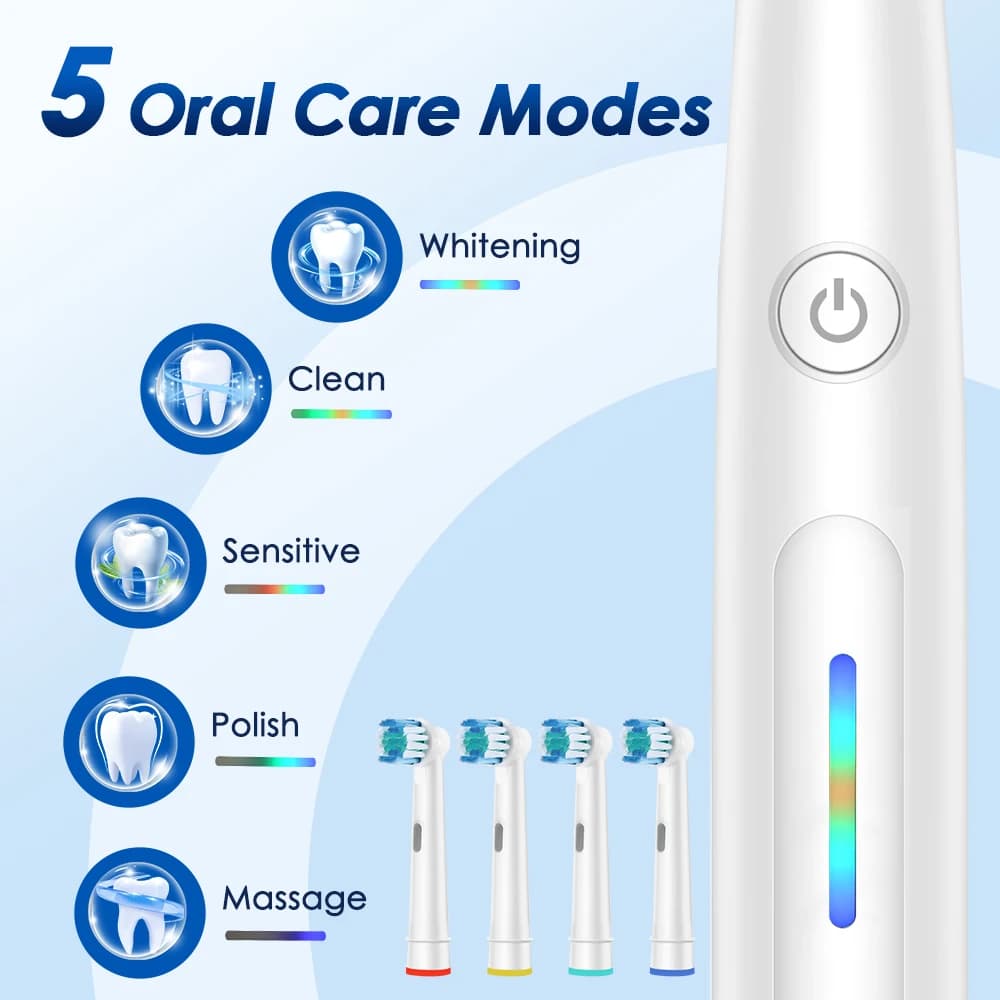 rotating electric toothbrush with USB charger — image 4