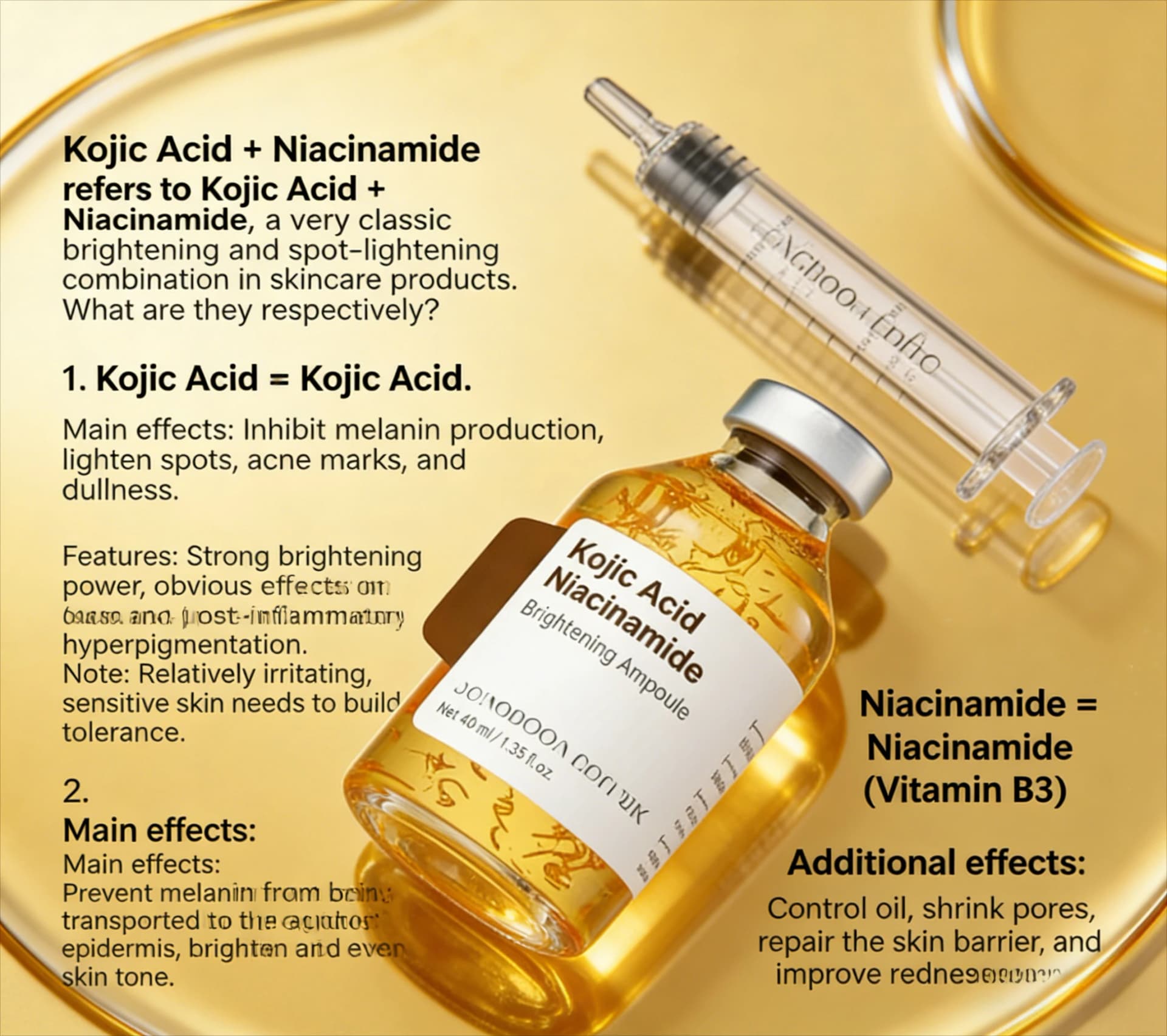 bottles of kojic acid niacinamide brightening serum — image 3