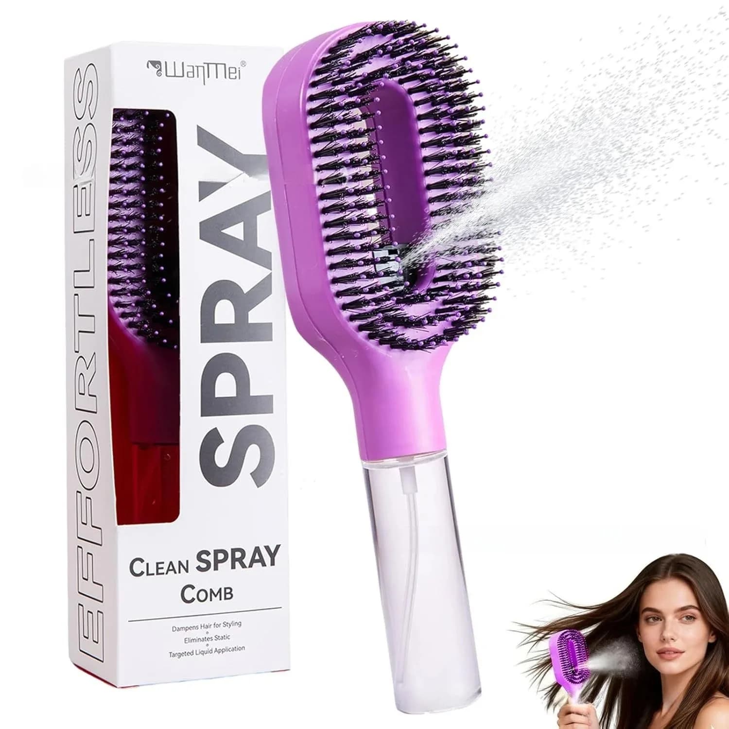 2-in-1 Spray Massage Comb – Essential Oil & Water