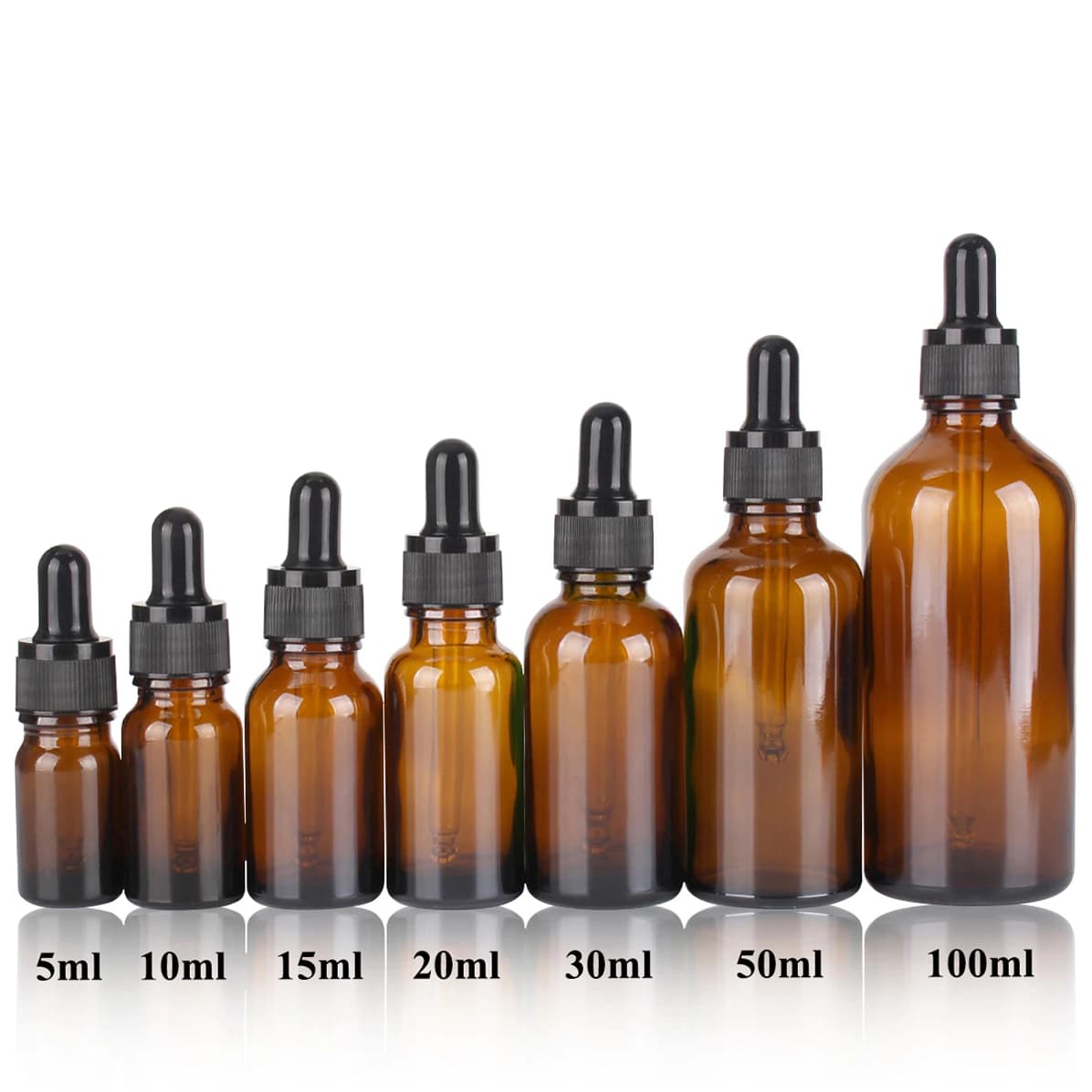 Amber glass dropper bottle with pipette — image 1