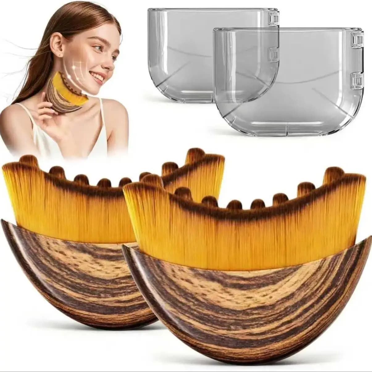 Ergonomic Facial Lymphatic Contour Brush