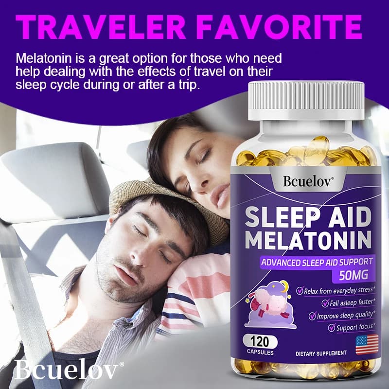 Bcuelov melatonin 25 mg vegan capsules bottle — image 5
