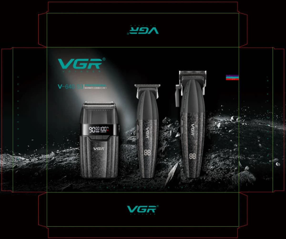 VGR rechargeable hair trimmer with 9000 RPM motor — image 8
