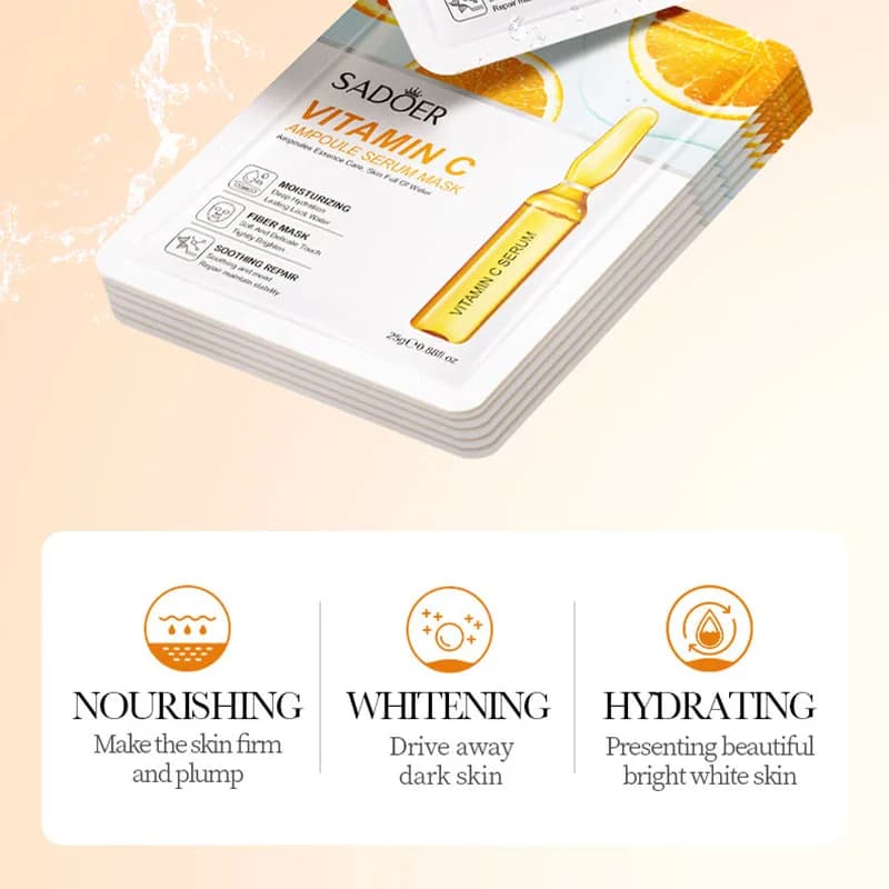 24K gold vitamin C hyaluronic acid facial mask pack — image 4