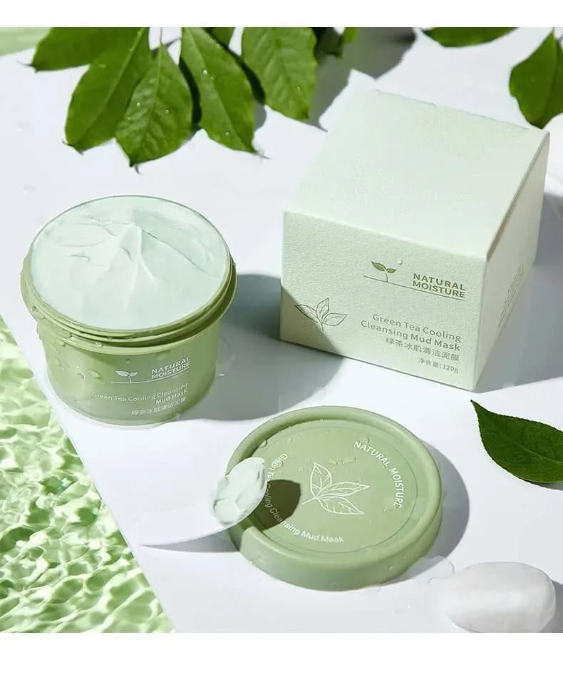 green tea ice mud mask in a jar — image 6