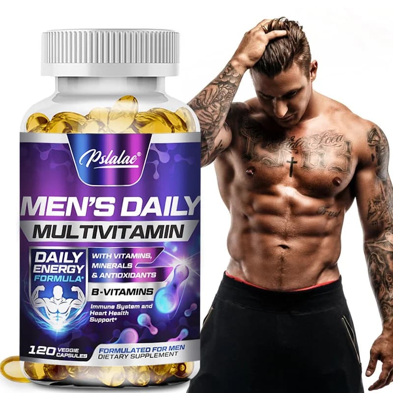 bottle of men's daily multivitamin supplement — image 1