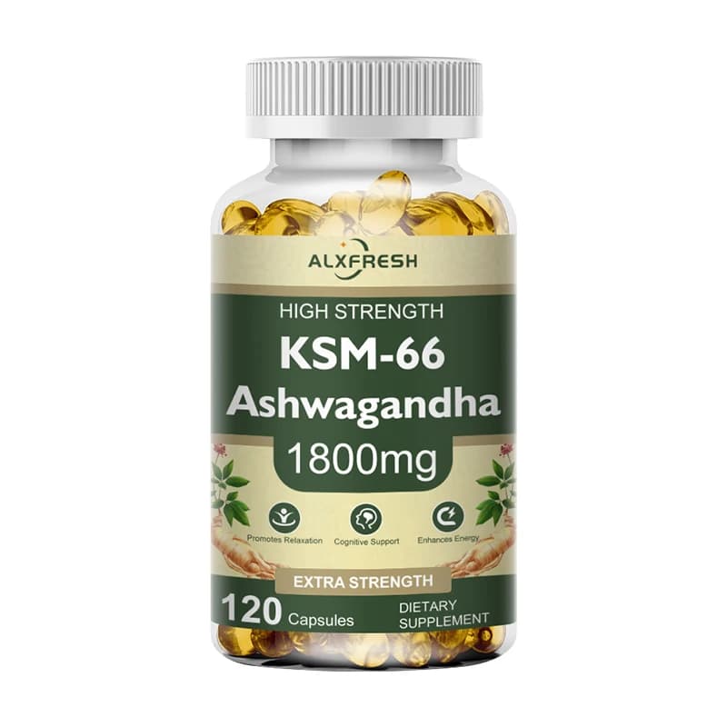 KSM-66 ashwagandha capsules in a bottle — image 8