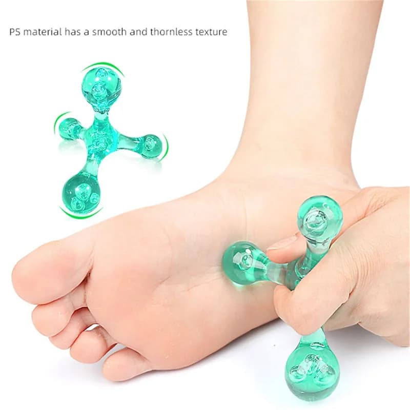 handheld deep tissue back massager with four-leg acupressure head — image 6
