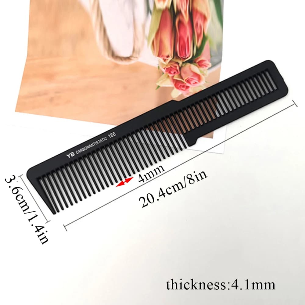 black flattop wide-tooth hair cutting comb — image 7