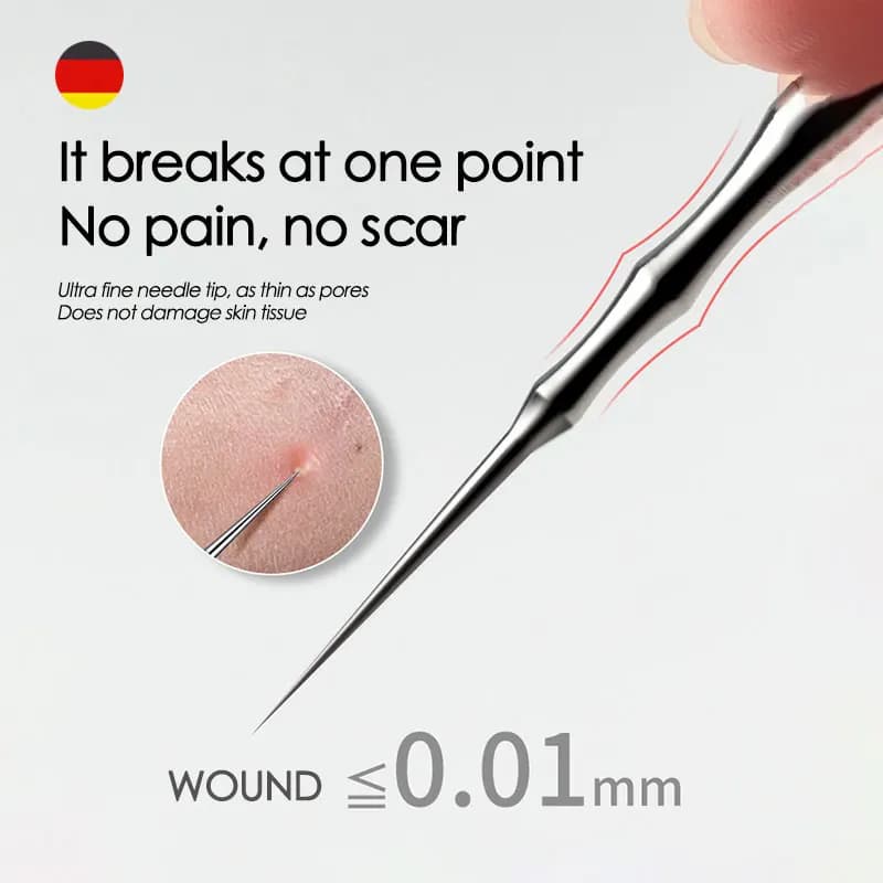 handheld blackhead extractor tool with needle tips — image 2