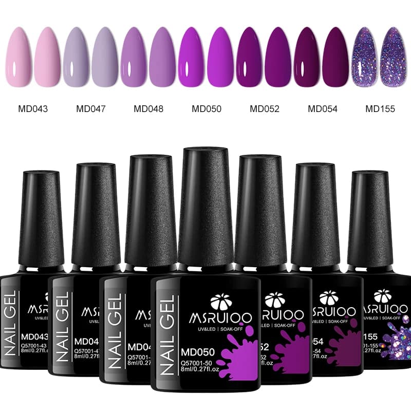 seven bottle nail gel polish set — image 7