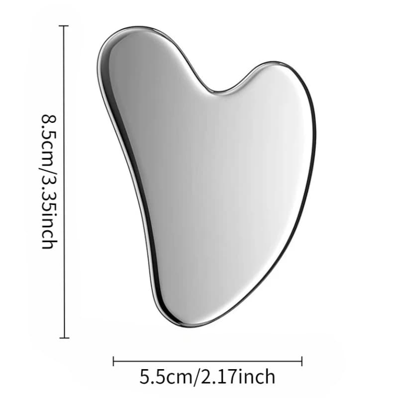 Stainless steel dolphin-shaped Gua Sha facial massage tool — image 6