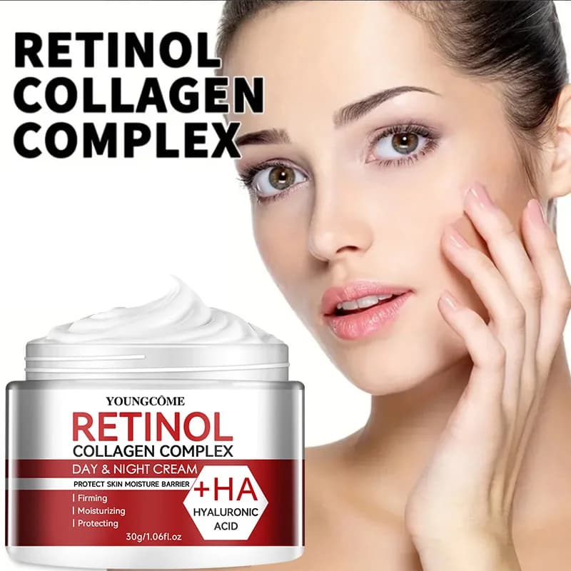 Jar of retinol collagen facial moisturizing cream — image 3