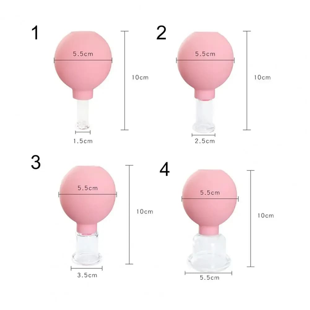 glass vacuum cupping jar for facial and body massage — image 4
