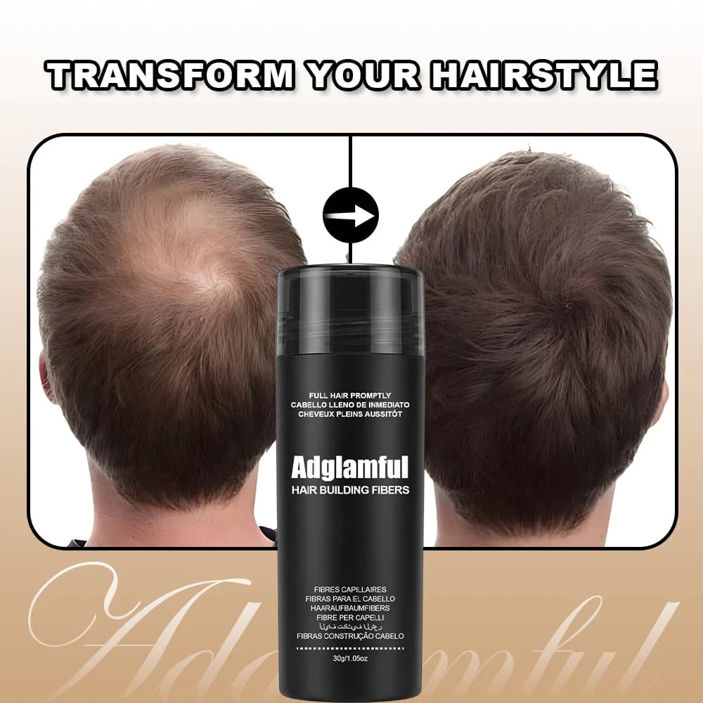 Hair fiber powder in a white jar — image 1