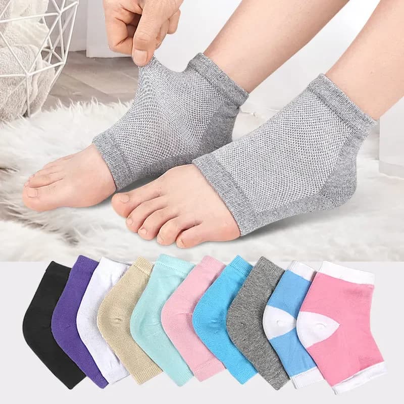 Silicone Moisturizing Gel Heel Socks – Reusable Foot Care