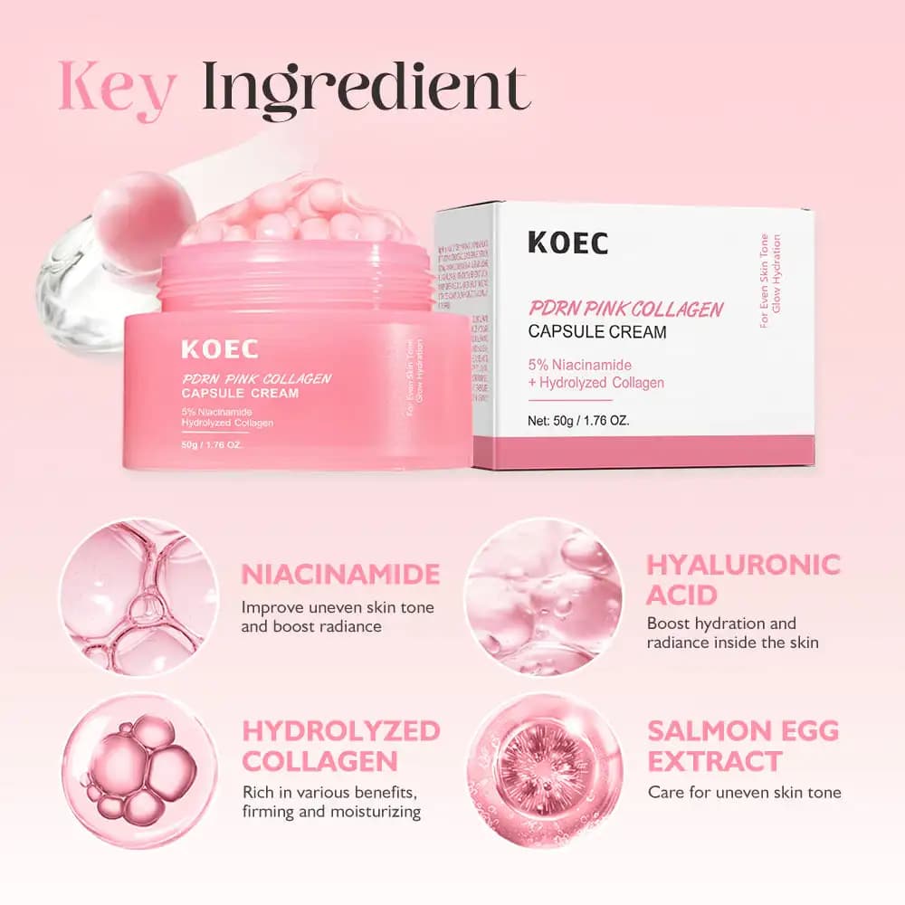 pink collagen capsule anti‑wrinkle cream tube — image 3