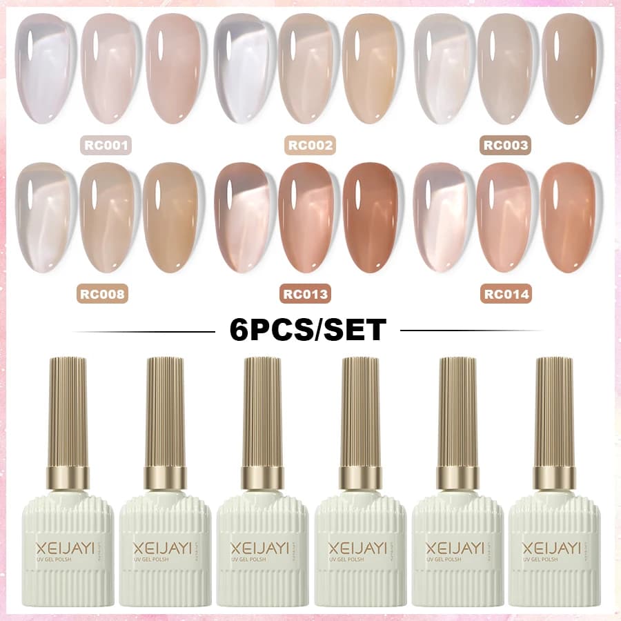 six 15 ml bottles of nail gel polish — image 2