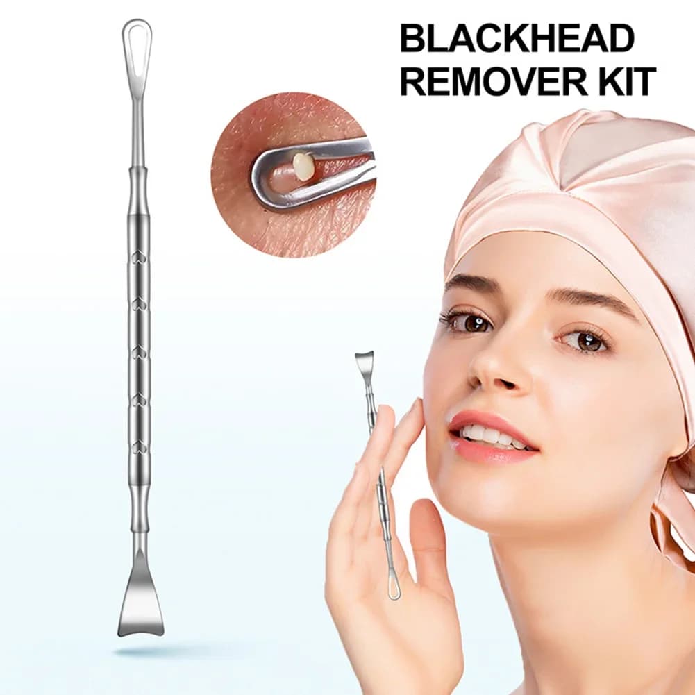handheld blackhead remover tool with stainless steel tip — image 4