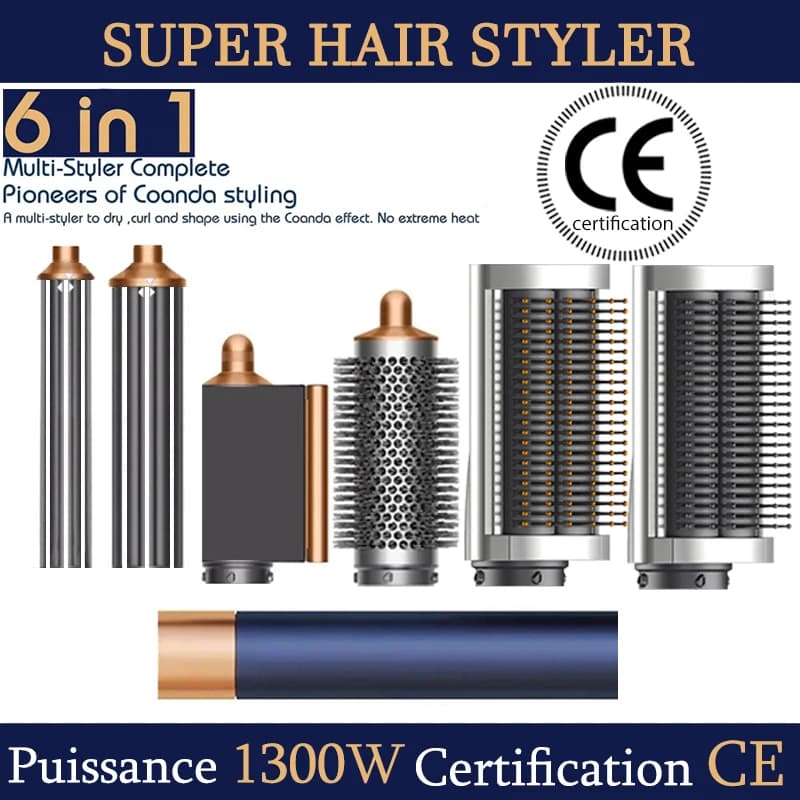 Multi Hair Styler Curling Iron & Hot Air Brush