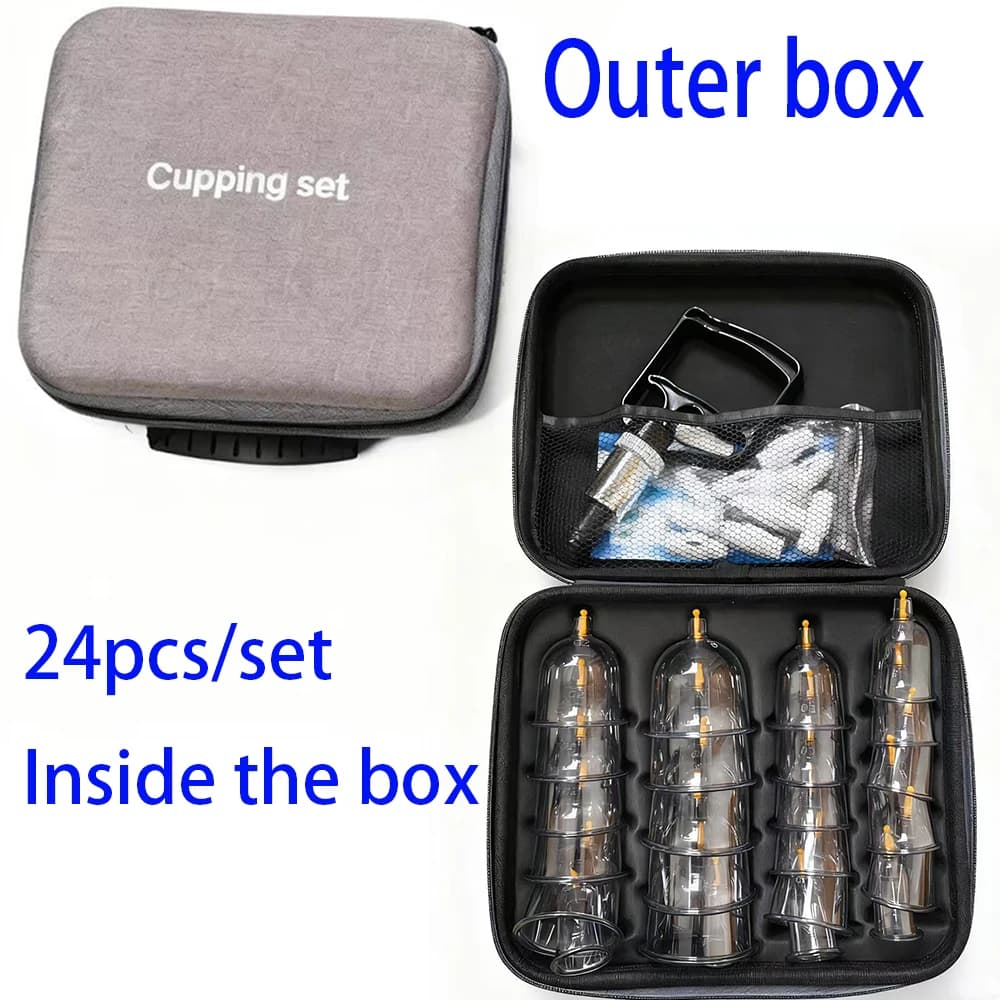 24-piece cupping set with hand pump and assorted vacuum cups — image 8