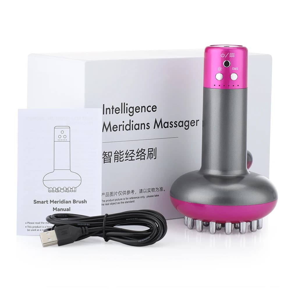 Rechargeable heated guasha massager brush — image 8