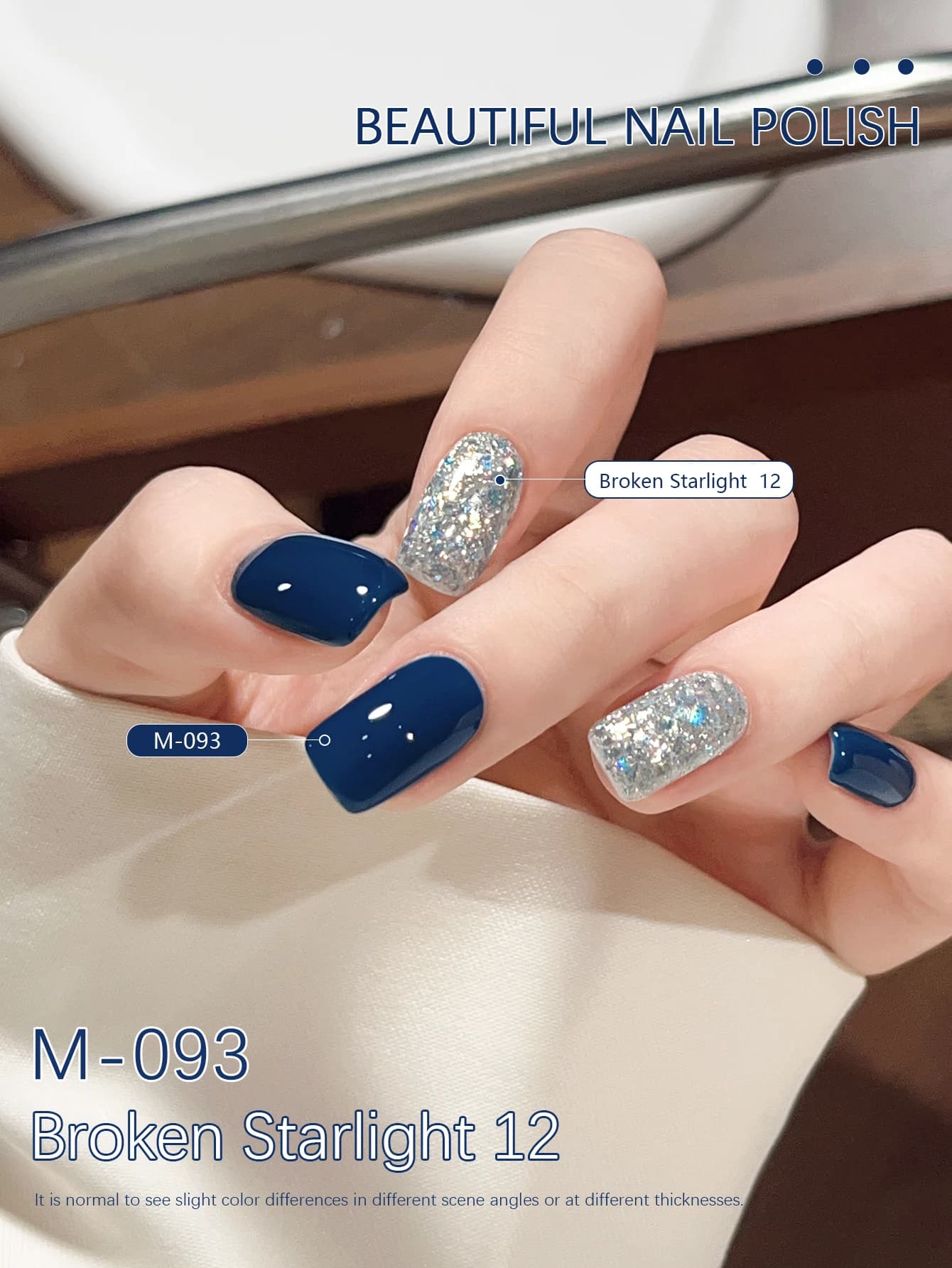 blue gel nail polish bottle — image 2