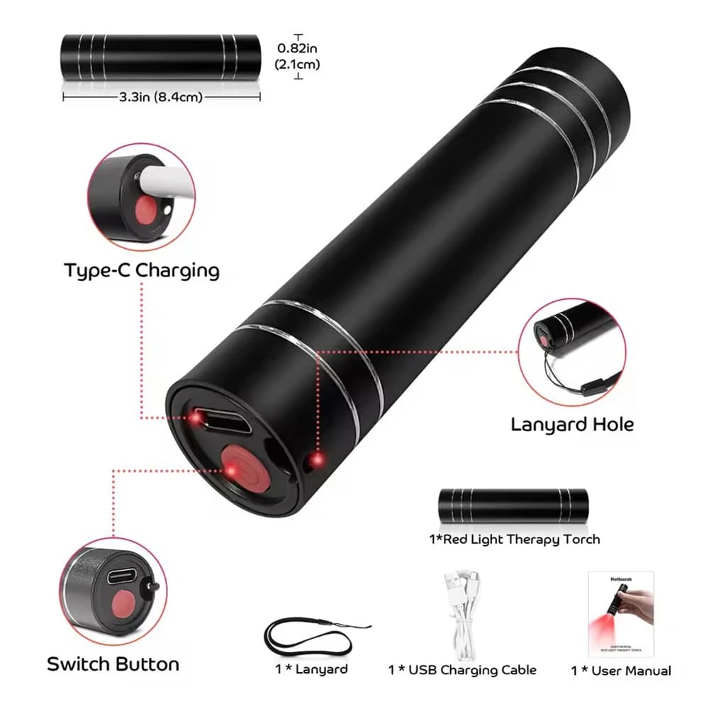 handheld red and infrared light therapy lamp — image 5
