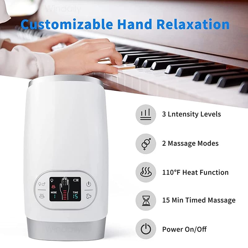 Wireless hand massager with heat and air compression — image 4